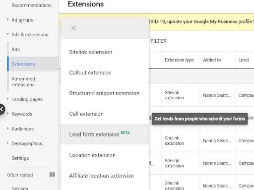 lead-form-extensions-set-up